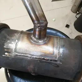 Exhaust and baffle box repaired